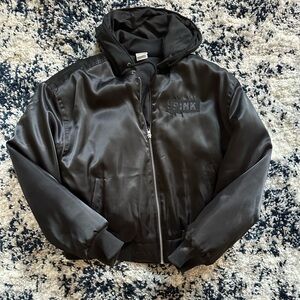PINK Victoria's Secret Black Bomber Jacket